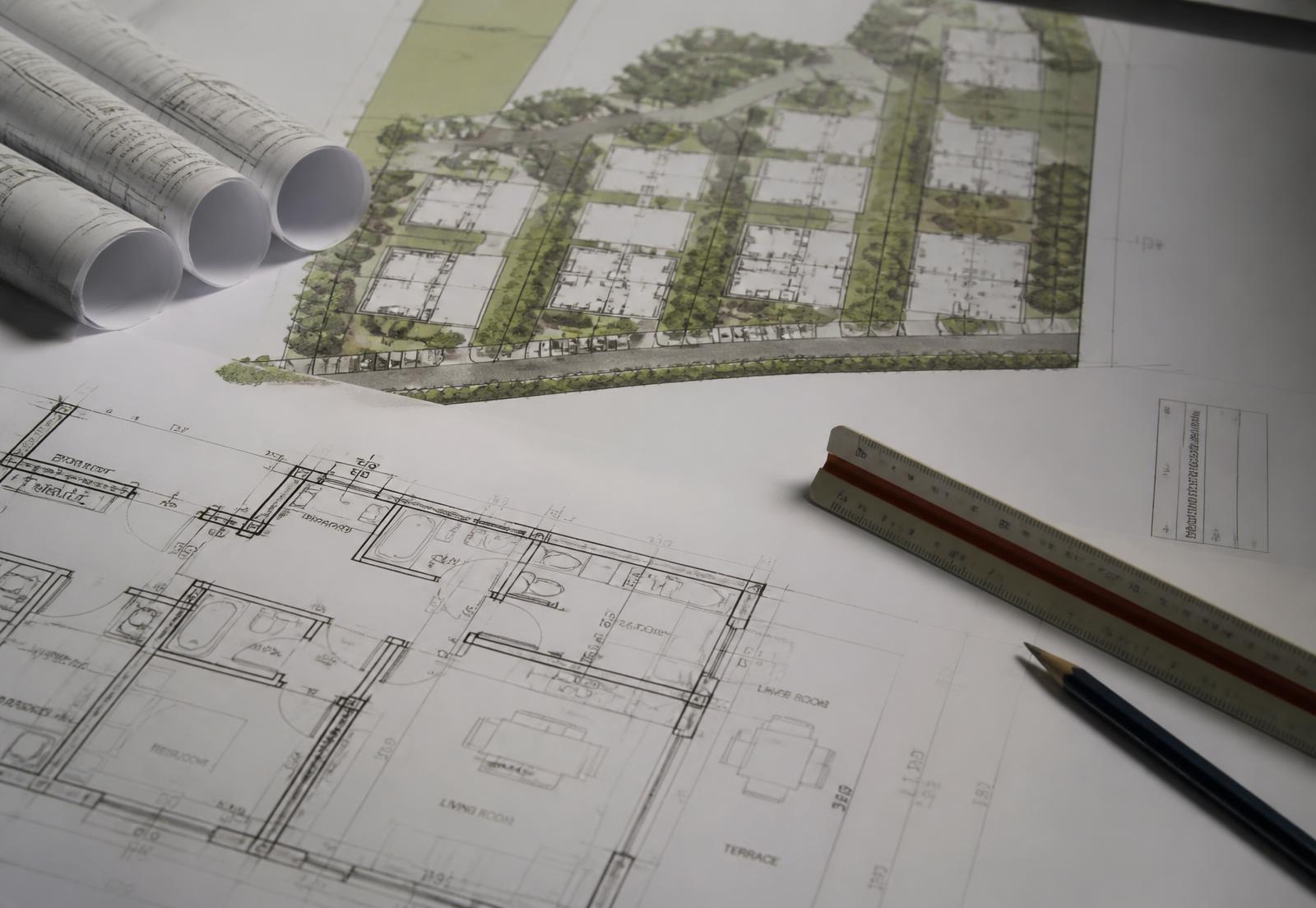 CITYSCAPE masterplan blueprint over the Somanya landscape
